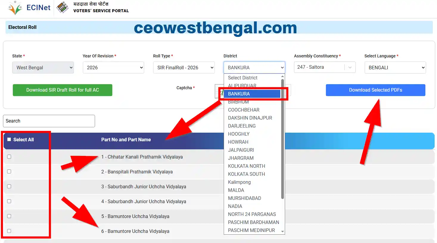Final Voter List Bankura 2026