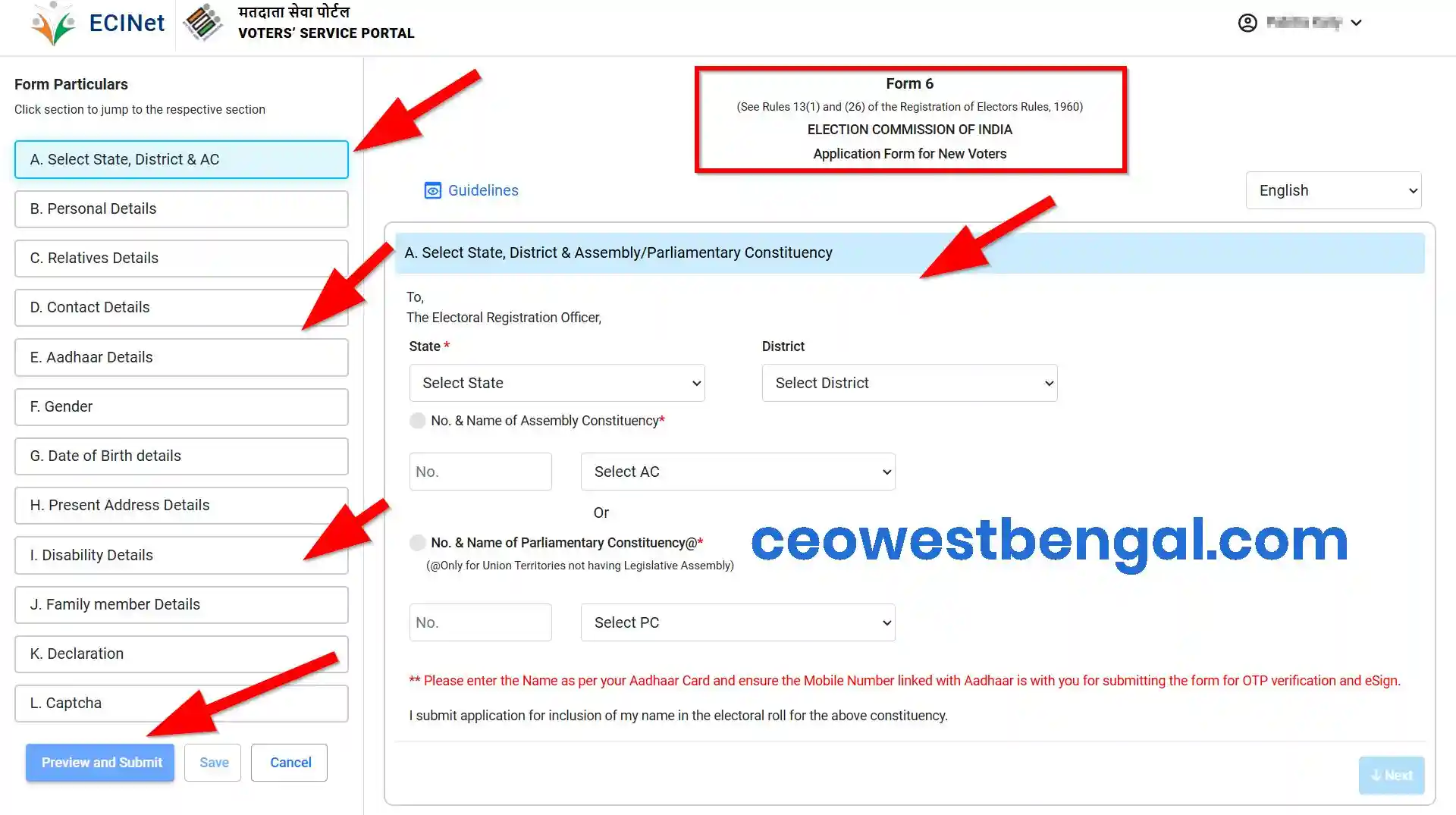 New Voter Application Form-6 Online 2026